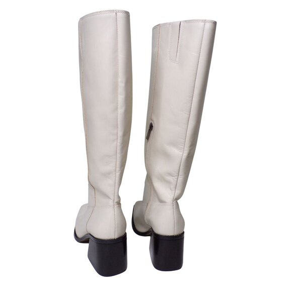 🆕 VINCE CAMUTO Sangeti 2 Wide Calf Tall Knee High Boot 8 Off-White - Picture 12 of 16